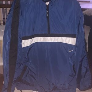 Nike Men's Blue and Black Windbreaker